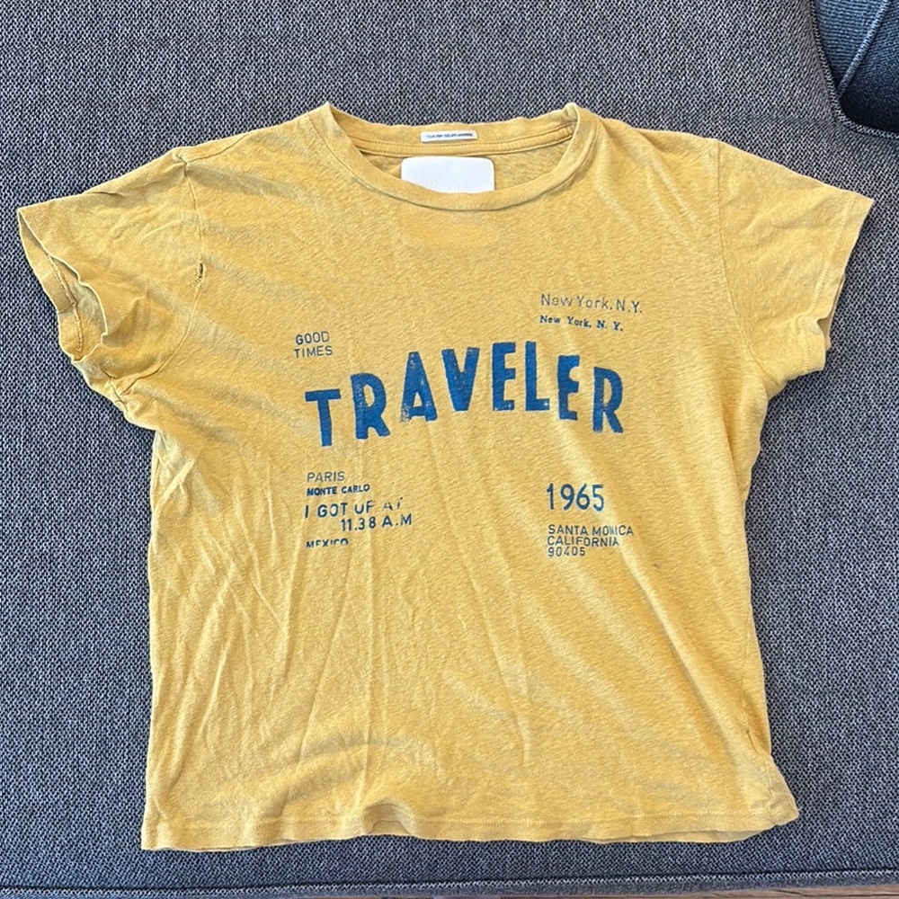 Yellow Traveler Graphic T-Shirt